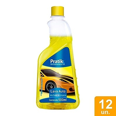 Shampoo Automotivo Pratik: Limpeza Impecável em 12 Frascos!