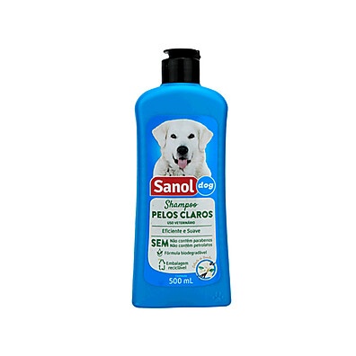 Shampoo Sanol Dog 500ml: Brilho e Cuidado para Pelos Claros