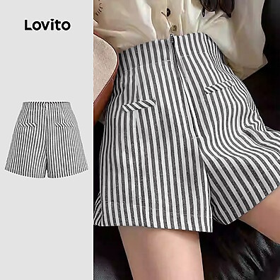 Shorts Listrado Lovito L125AD319 – Estilo e Conforto para o Verão