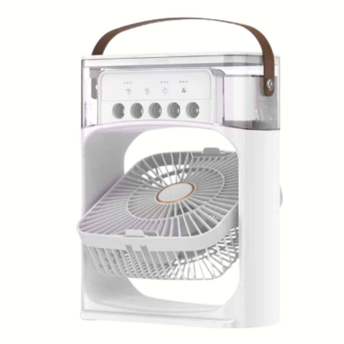Mini Climatizador e Umidificador Portátil USB 3 em 1 | Ventilador Silencioso com Luz Noturna LED