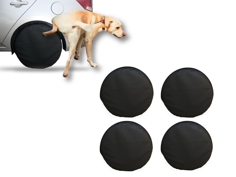 Kit 4 Capas Protetoras Premium para Pneus de até 70cm - Couro Sintético e Fixação Segura