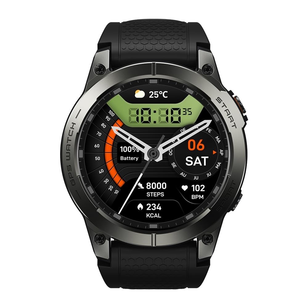 Zeblaze Stratos 3 Pro: Smartwatch AMOLED HD 1.43" para Esportes e Dia a Dia