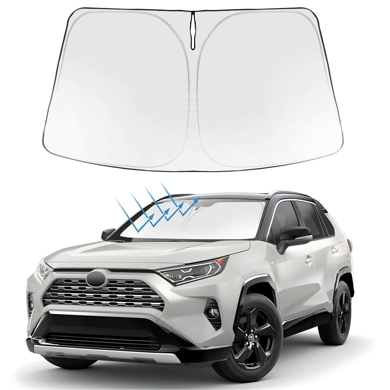 Protetor de Para-brisa Proadsy RAV4 2019-2023: Proteção Solar Personalizada e Dobrável