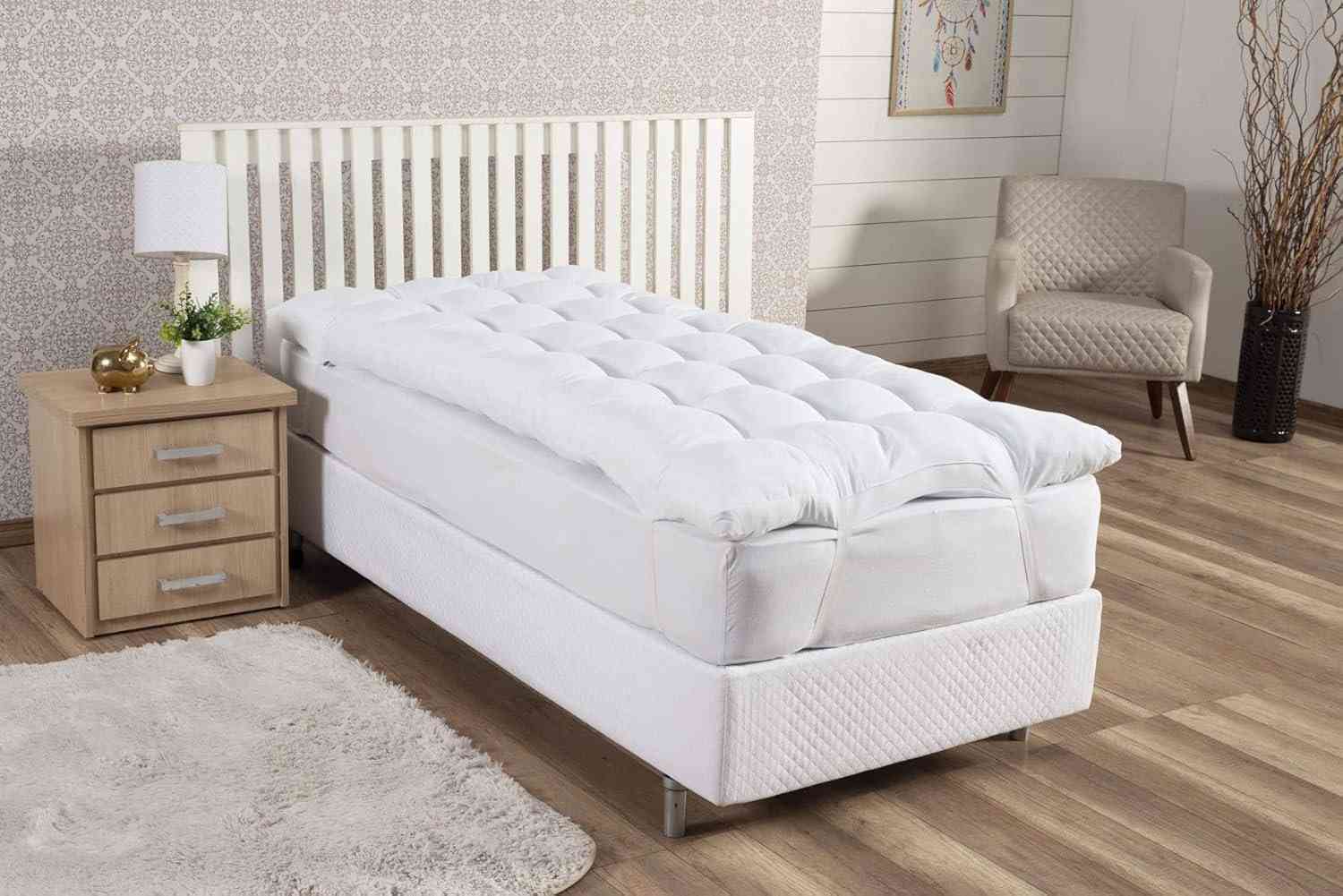 Pillow Top Solteiro com Fibra Siliconizada em Flocos - Conforto Hotel 5 Estrelas