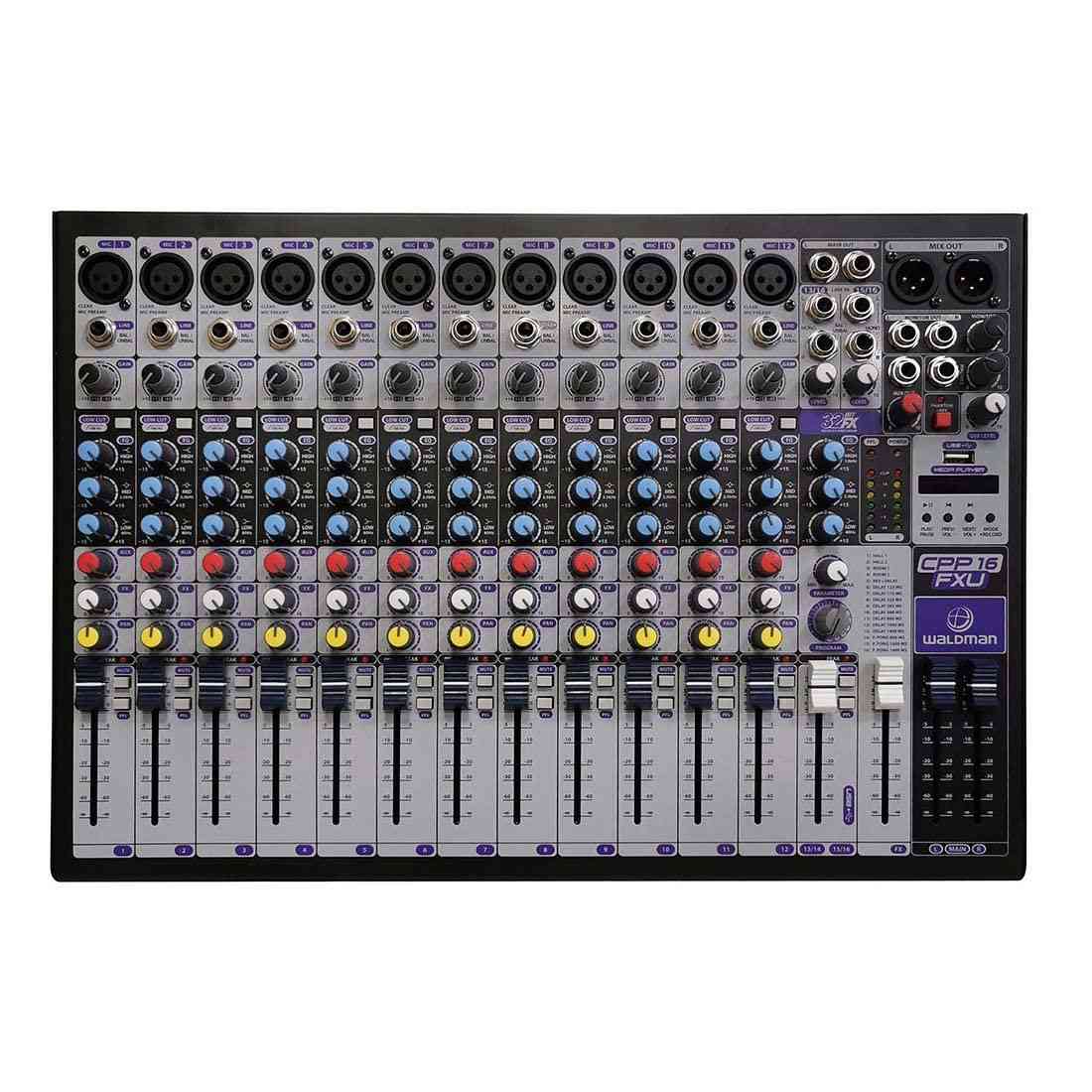 Mesa de Som Waldman Clear Pod Pro CPP-16FXU: 16 Canais Premium para Áudio Profissional