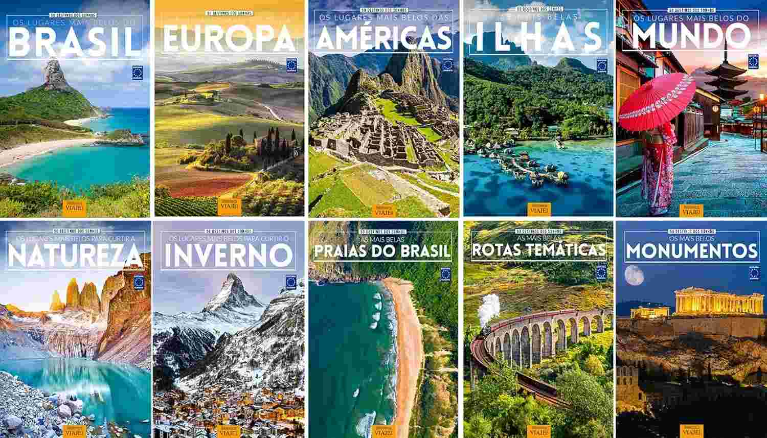 Coleção 50 Destinos dos Sonhos: 10 Livros Ilustrados para Viajantes Apaixonados