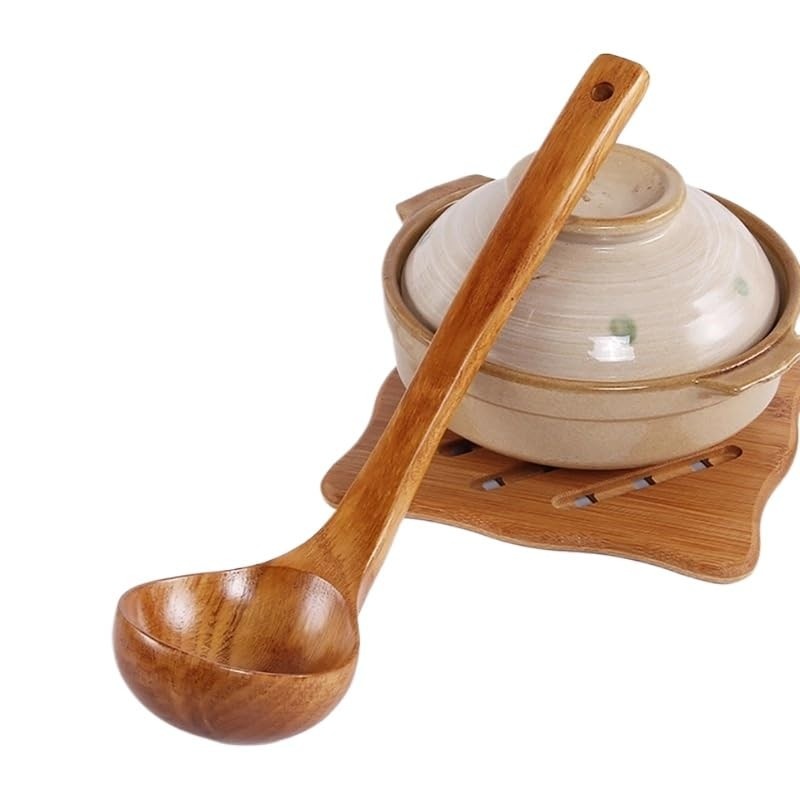 Concha Japonesa 29cm em Madeira – Estilo e Durabilidade para Sopas e Caldos