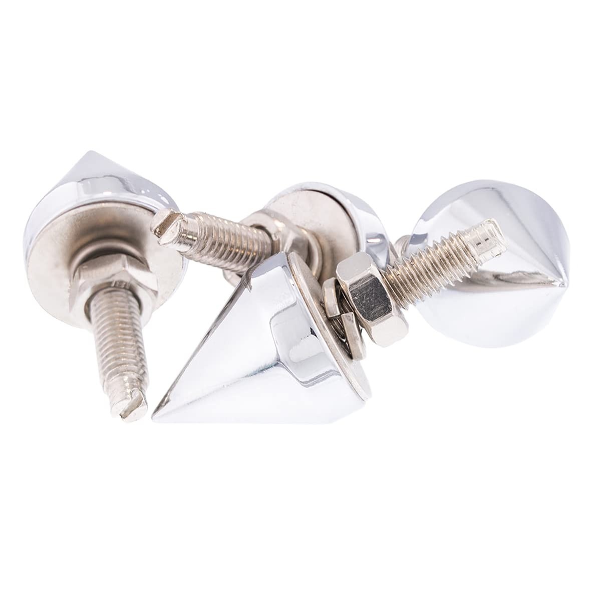 Kit 4 Tampas Cromadas Spike para Placa de Carro - United Pacific 10878