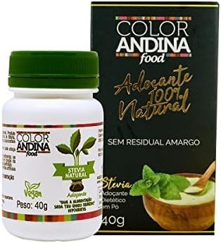 Adoçante Stévia Color Andina 40g-2 potes