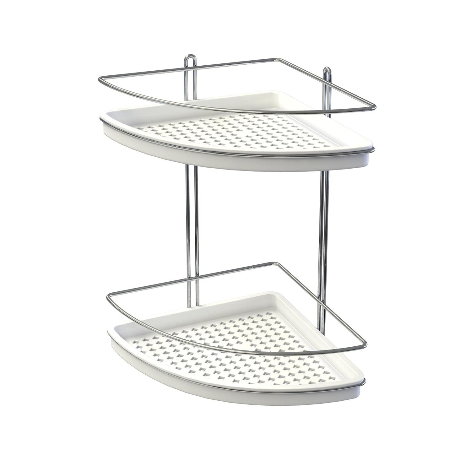 Porta Shampoo Duplo de Canto Branco Stolf – Organize seu Banheiro com Estilo e Praticidade