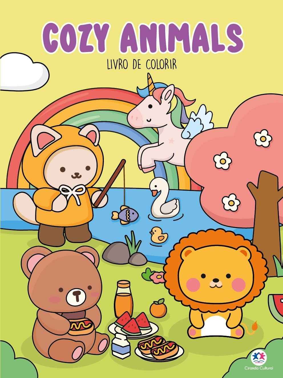 Cozy Animals - Livro de Colorir Anti-Stress para Relaxar e Criar