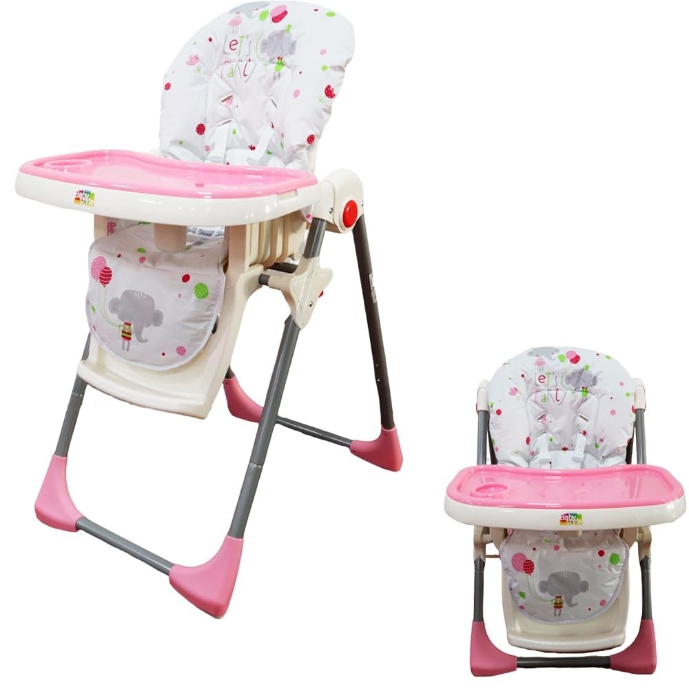 Cadeira Alta de Refeição Baby Style Rosa - Conforto e Segurança para Alimentação do Bebê