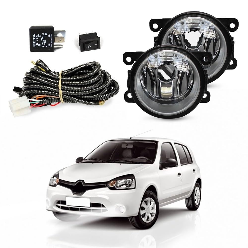 Kit Farol de Milha Clio 2013-2016 Completo: Ilumine Sua Estrada com Segurança e Estilo!