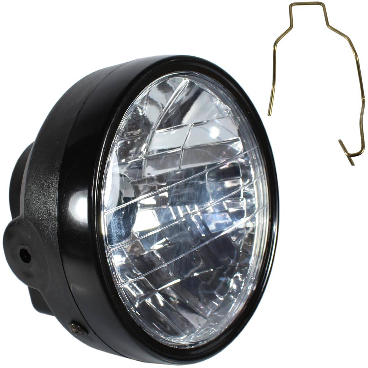 Farol Completo CG 125 Titan Fan (2000-2013) Aro Preto: Ilumine Sua Estrada com Estilo!