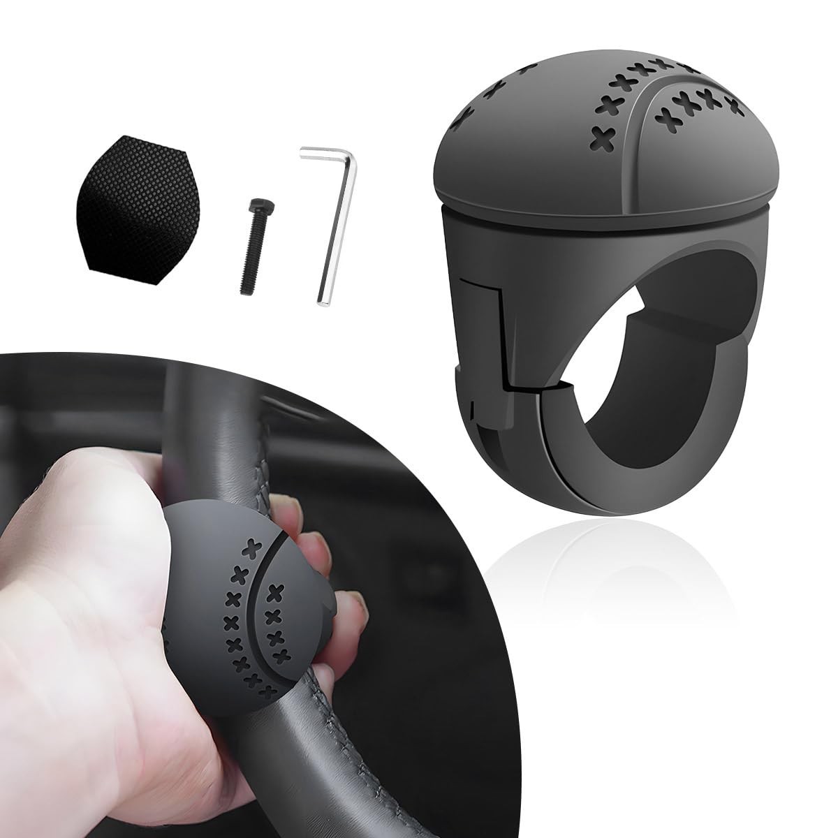 Impulsionador Giratório 360° para Volante: Facilite suas Manobras com Conforto e Segurança