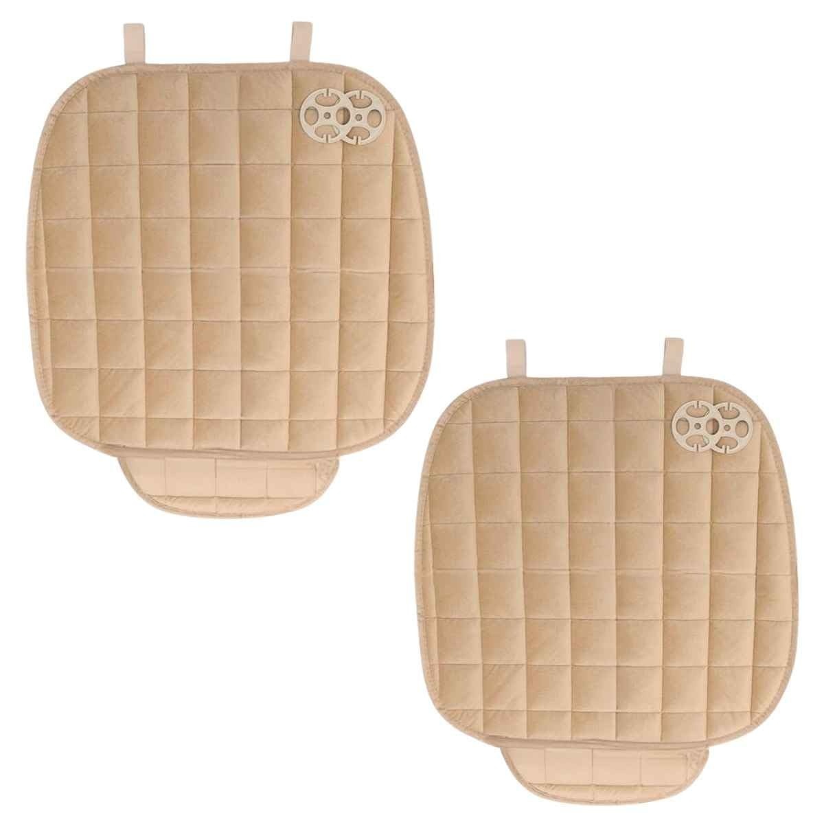 Kit 2 Capas de Banco Automotivo Acolchoado Suede Bege com Porta Objetos - Conforto e Proteção