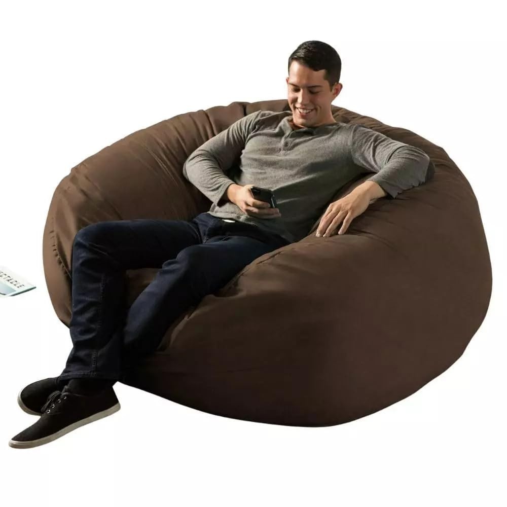 Puff Gigante Redondo 140cm Suede Premium com Zíper Duplo - Conforto e Estilo para Qualquer Ambiente