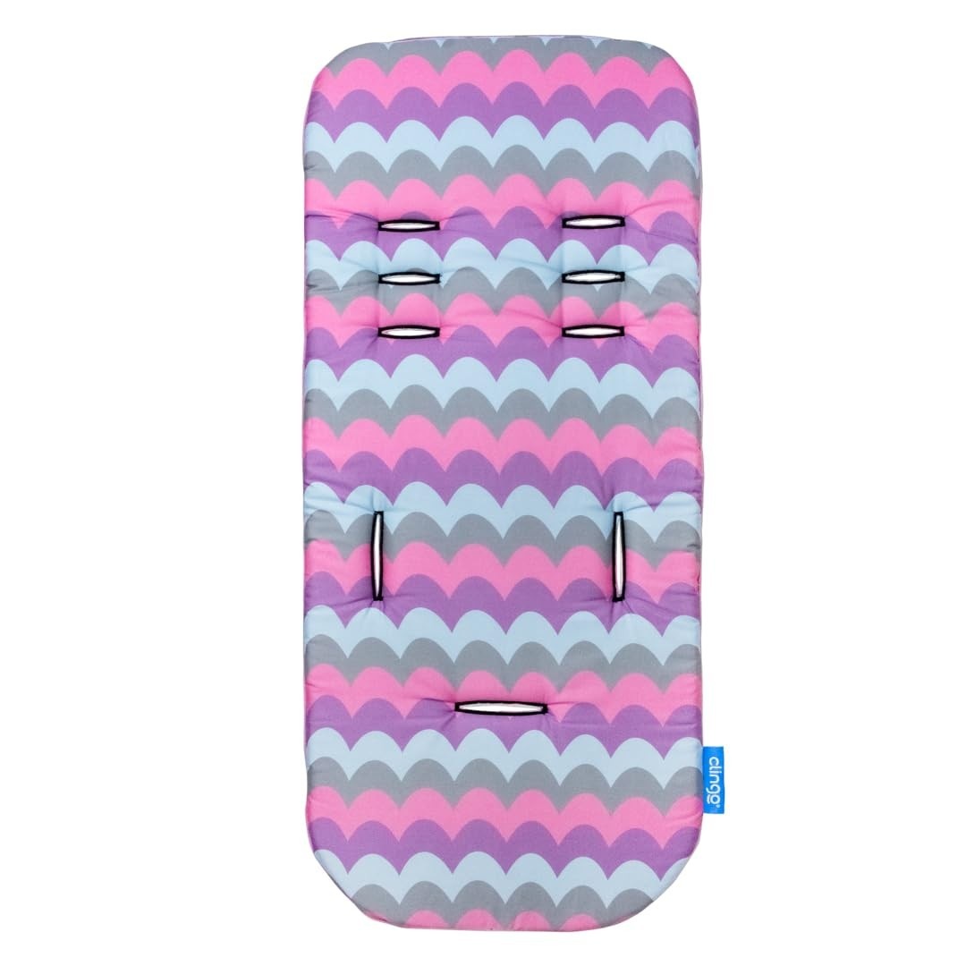 Almofada Clingo Memory Foam Dupla Face: Conforto e Suporte para Carrinho Bebê (Pink)