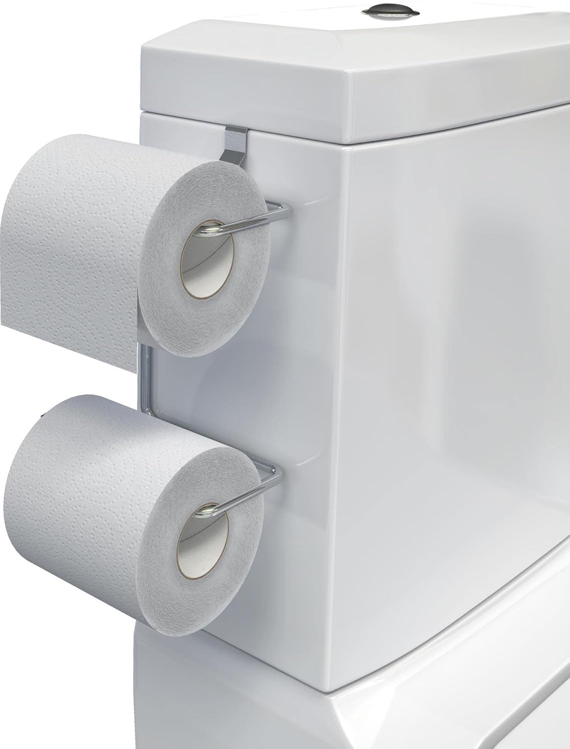 Suporte Duplo de Papel Higiênico para Caixa Acoplada Cromado Stolf - Organização e Estilo no Banheiro