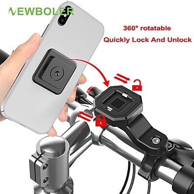 Suporte Celular Moto/Bicicleta 360°: Fixação Rápida!