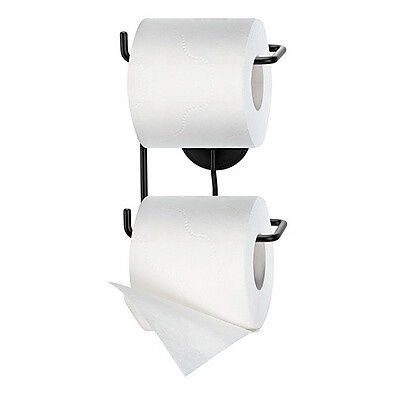 Suporte Papel Higiênico 3M: Duplo, Preto e Sem Furos
