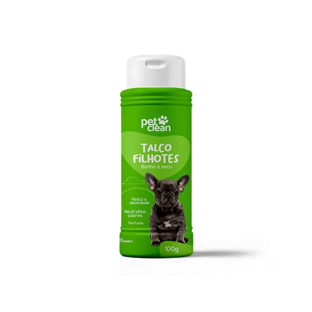 Talco Banho Seco Filhotes Pet Clean: Limpeza Rápida!