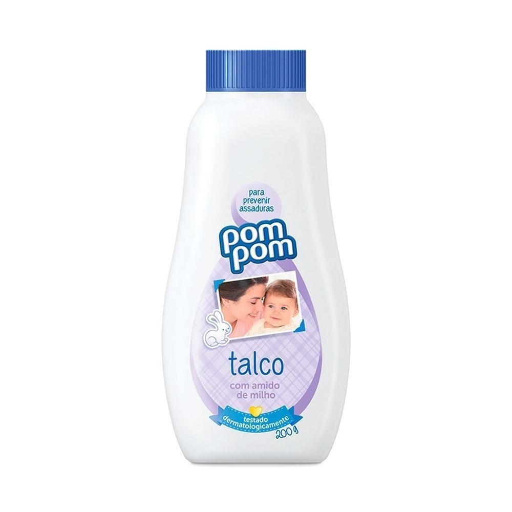 Talco Pom Pom 200g: Pele do Bebê Seca e Protegida