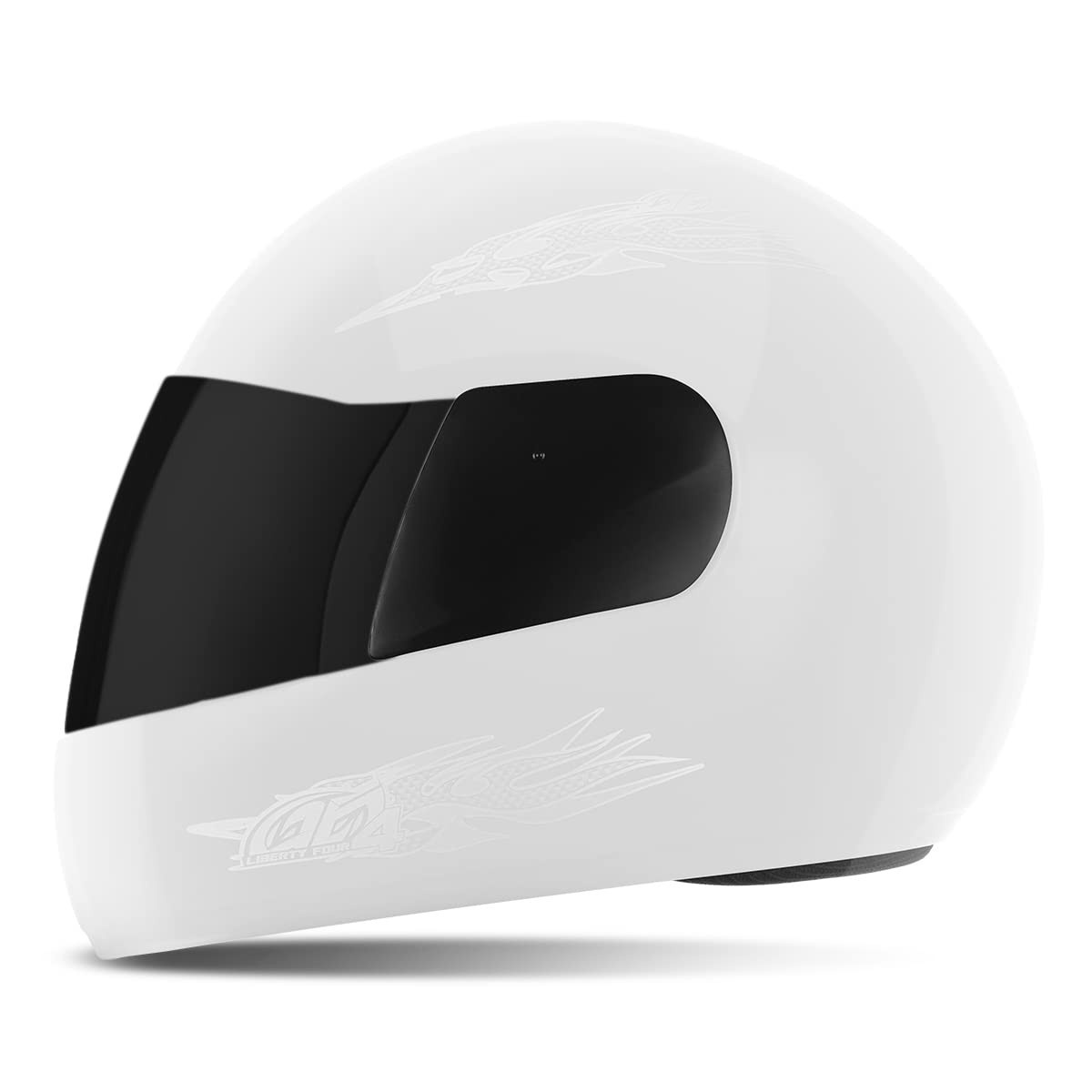 Capacete Fechado Pro Tork Liberty 4 Solid Branco Tam. 60 com Viseira Fumê - Segurança e Estilo