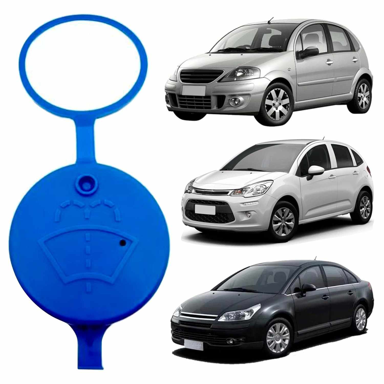 Tampa Reservatório Água Limpador Parabrisa Citroën C3, C4, Cactus, Aircross, Xsara Picasso - Peça de Reposição