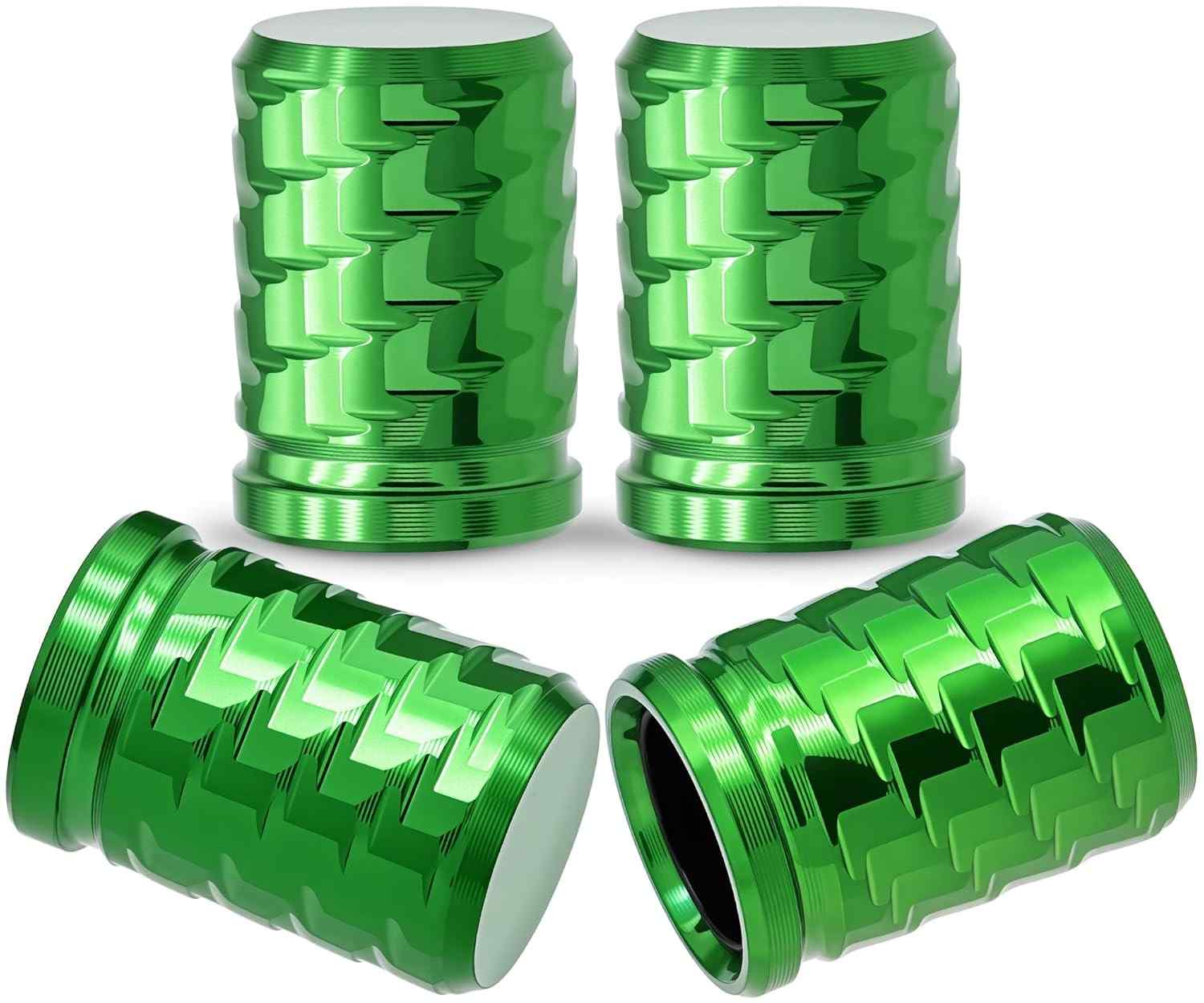 Pacote 4 Tampas Haste Válvula Pneu Metal Premium - Proteção Anti-Corrosão e Vazamento