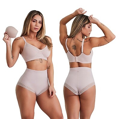 Tanga Modeladora Nayane Rodrigues: Cintura Alta e Renda ✨