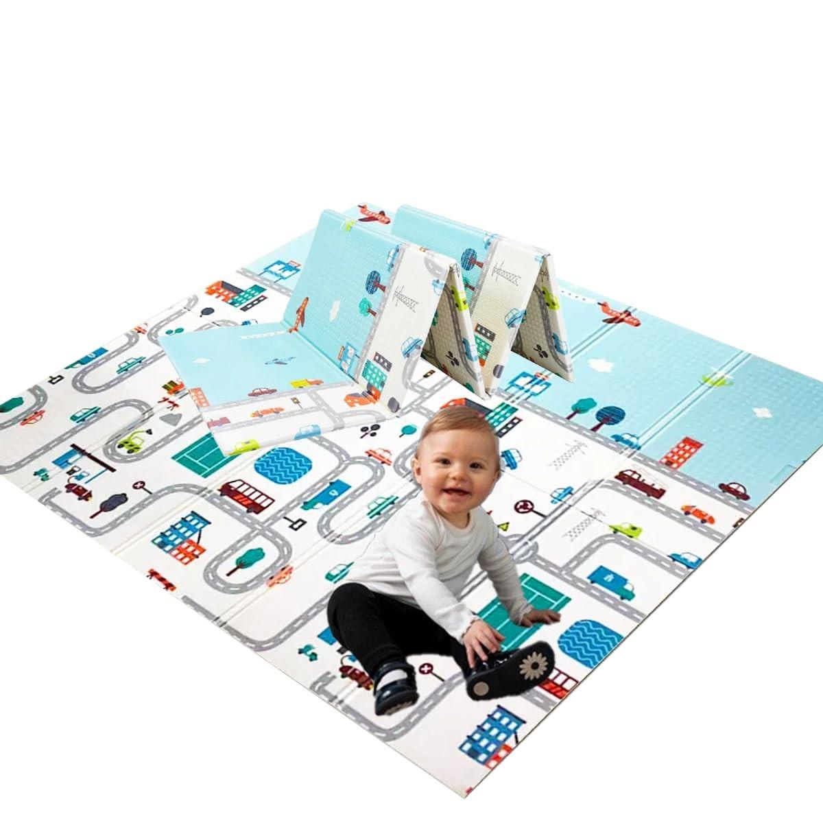 Tapete Térmico Emborrachado Dupla Face Infantil para Atividades - Cidade 1,50x2,00m
