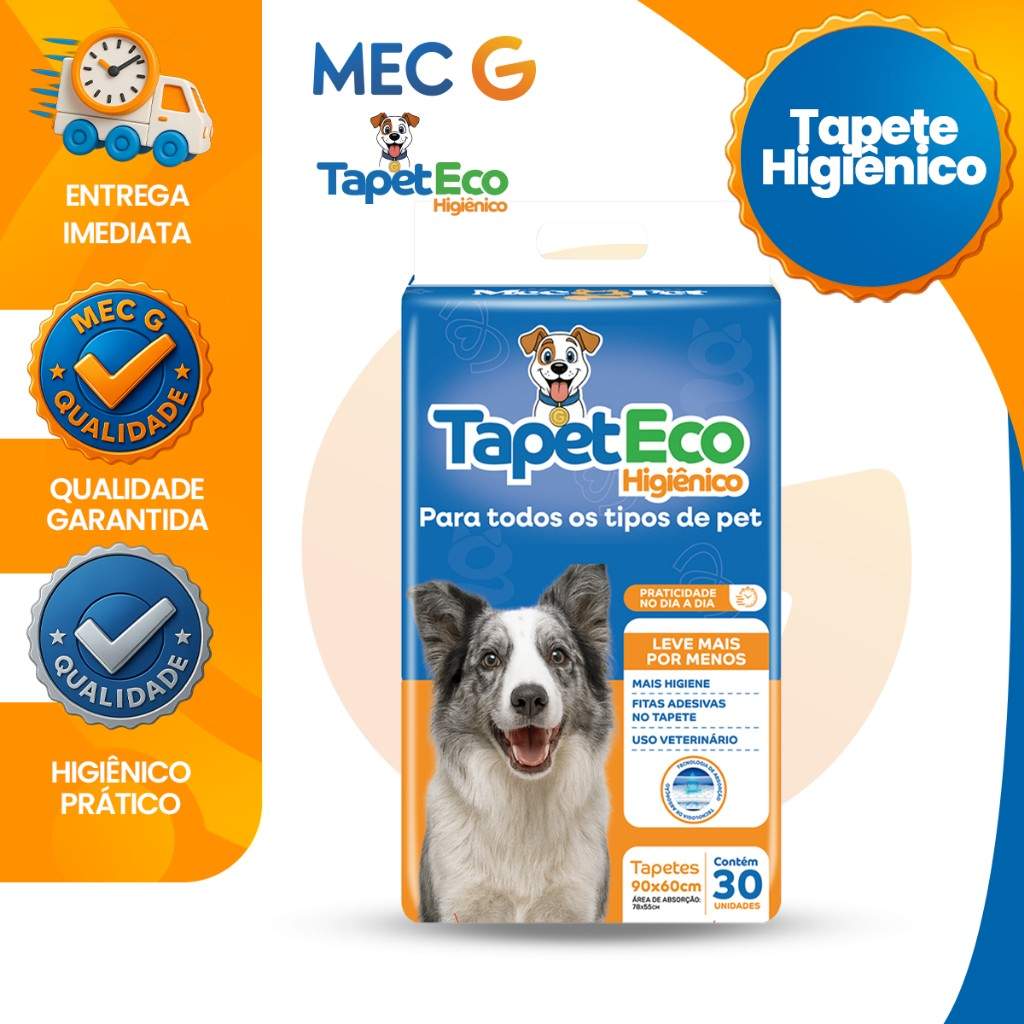 Tapete Higiênico Pet: 30 Unidades Alta Absorção
