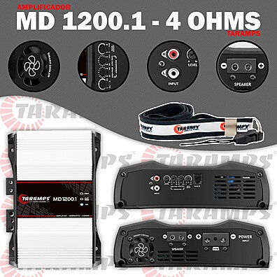 Taramps MD 1200.1 4 Ohms – Potência e Qualidade em Um Só Módulo