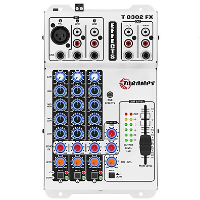Taramps T0302 FX: Mesa de Som com LED RGB