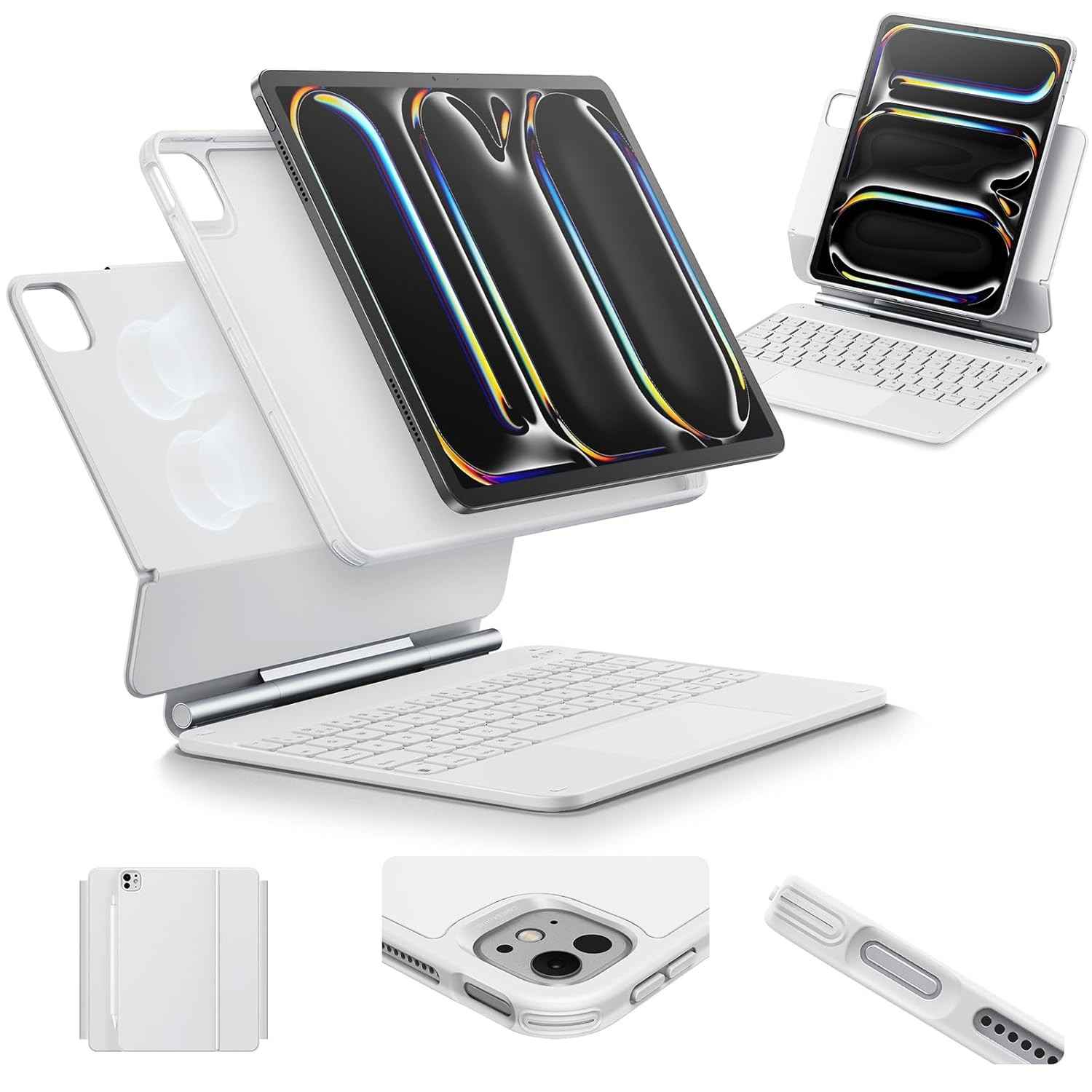 ESR Rebound 360: Capa com Teclado Magnético para iPad Pro 11" (M4 2024) - Produtividade Total