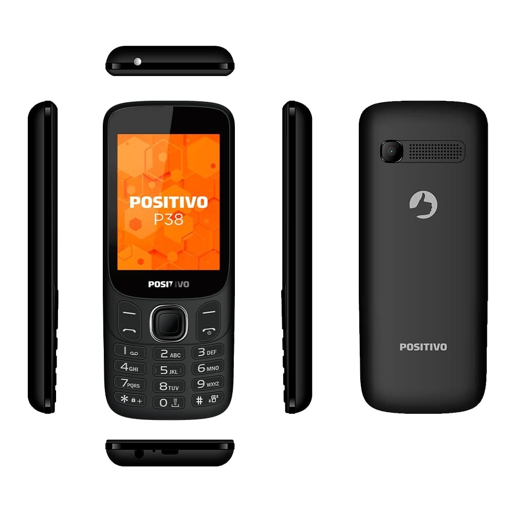 Celular Positivo P38 Dual Chip 3G: Simples, Prático e Desbloqueado | Tela 2.8", Rádio FM e Bluetooth