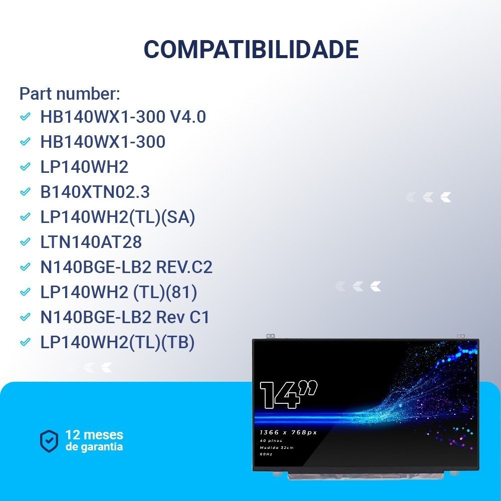 Tela Notebook 14.0" LED Slim: Guia Completo