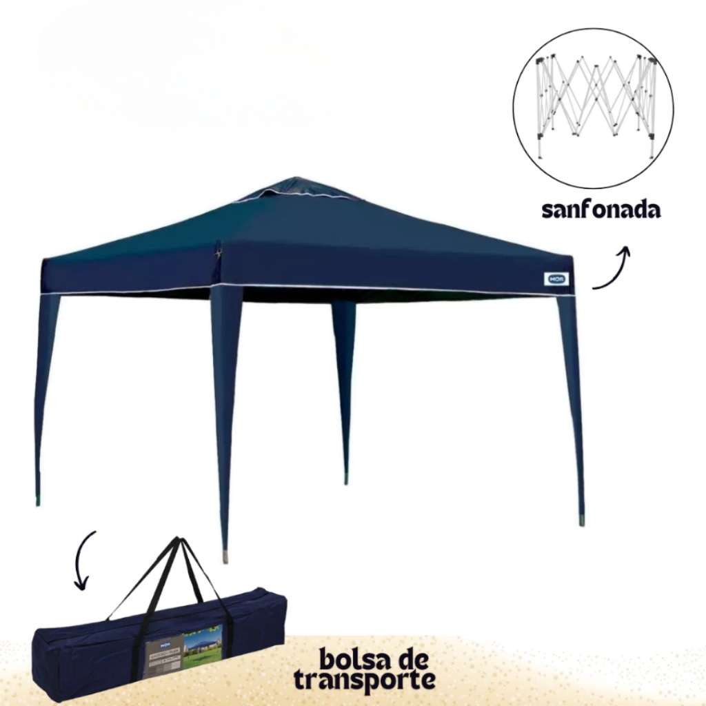Tenda Gazebo 3x3 MOR X-Flex Azul: Proteção e Conforto em Qualquer Lugar