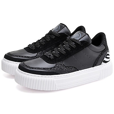 Tênis Feminino Dubuy Plataforma Animal Print Preto – Estilo e Conforto