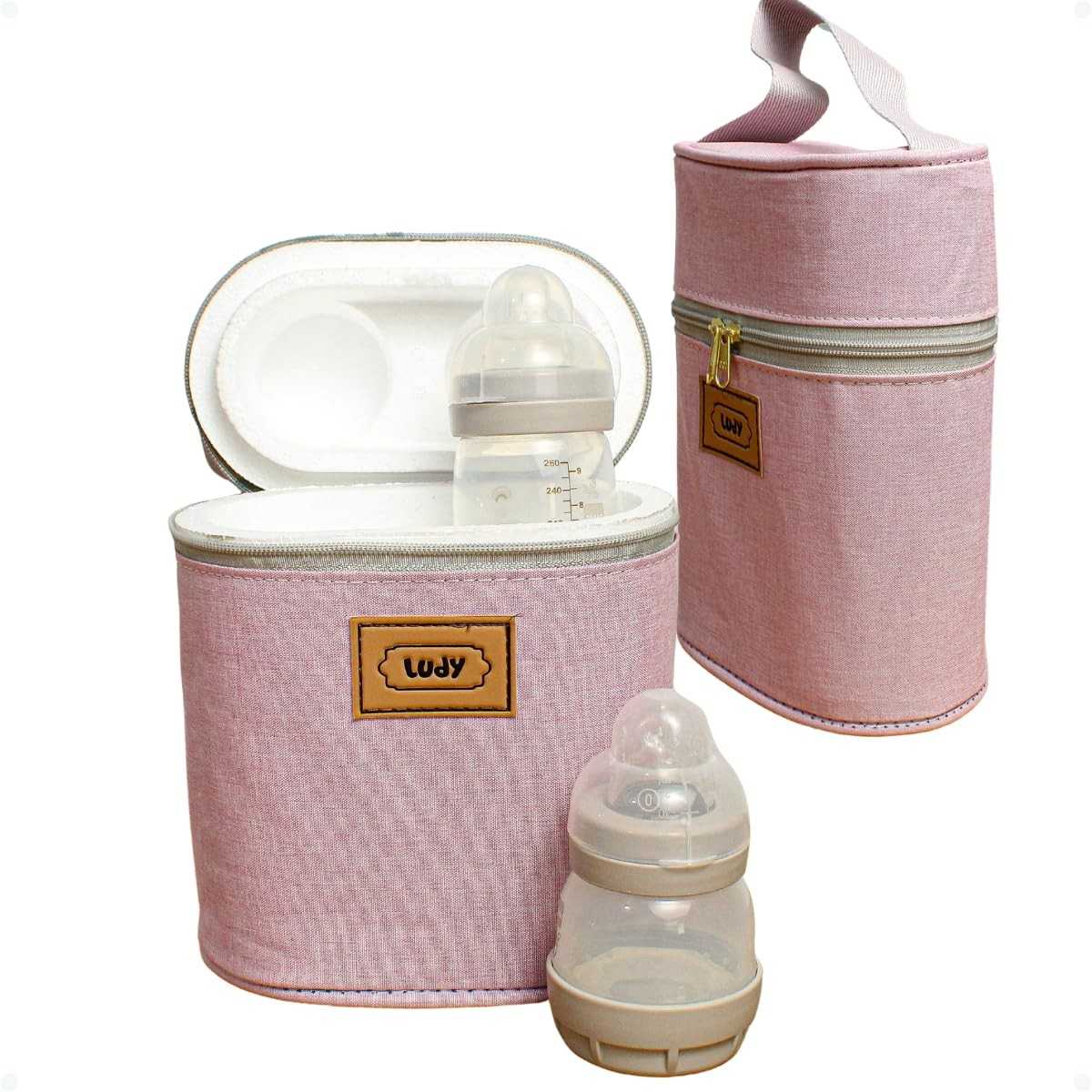 Bolsa Térmica Porta Mamadeira Pililica Baby - Rosa | Mantém Frio e Quente até 3h