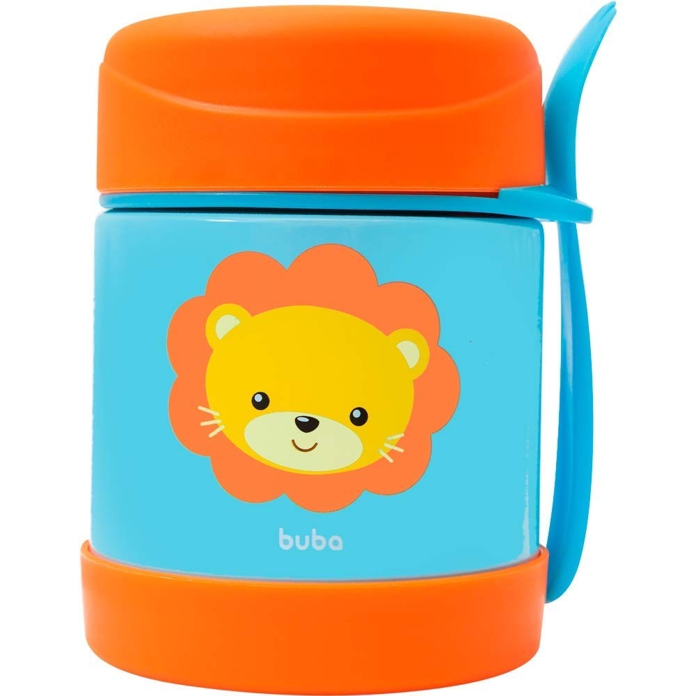 Pote Térmico Infantil Leão Buba - Conservação de Temperatura e Design Divertido