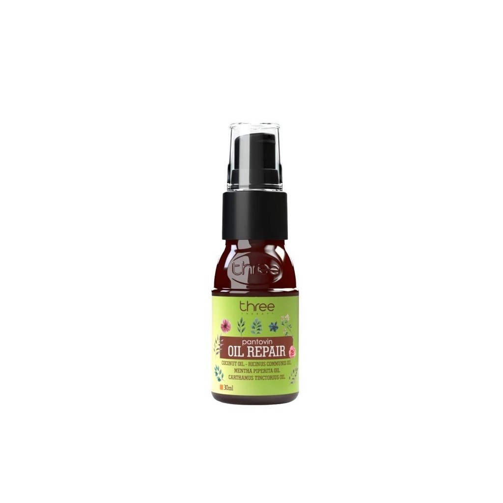Three Therapy Pantovin Óleo Reparador 30ml: Cabelos Sedosos e Protegidos