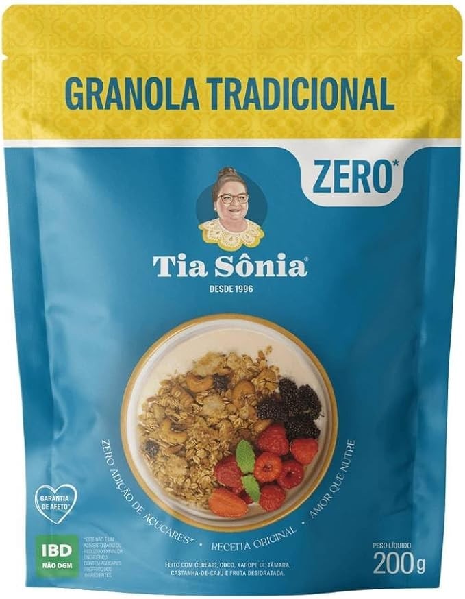Tia Sônia, Granola Integral Zero Adição de Açúcar Tradic Tia Sônia 200g
