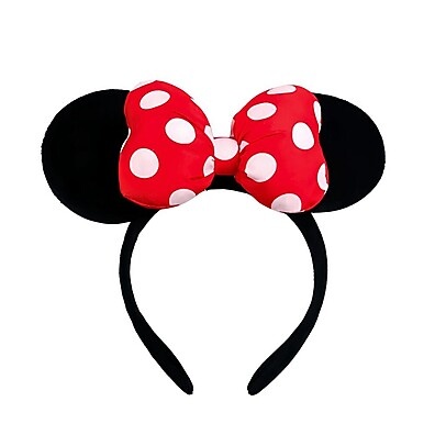 Tiara Minnie com LED e Laço Vermelho: Brilho e Charme para Festas