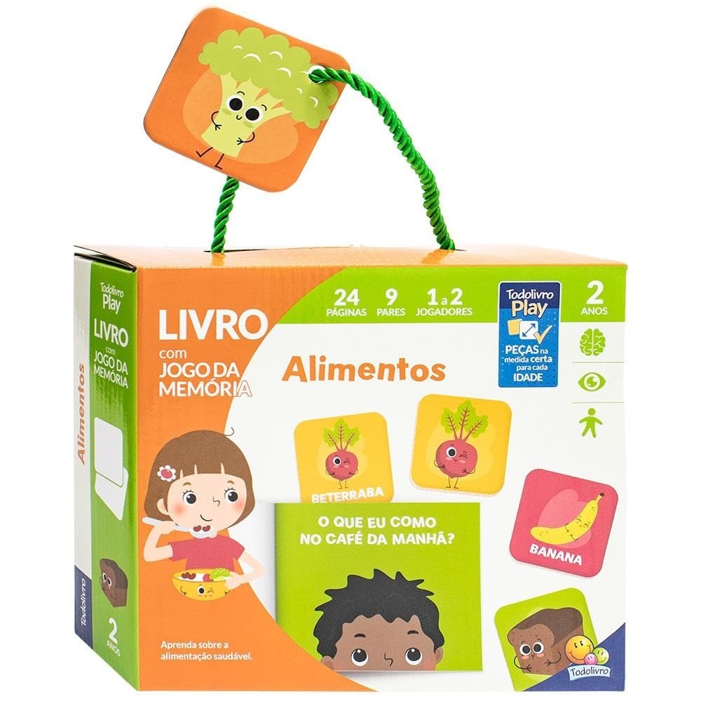 Todolivro Play MEMO 2A: Jogo da Memória e Aprendizado Divertido sobre Alimentos Saudáveis