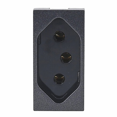 Tomada Recta 20A Black Satin Blux: Design e Tecnologia para Sua Casa