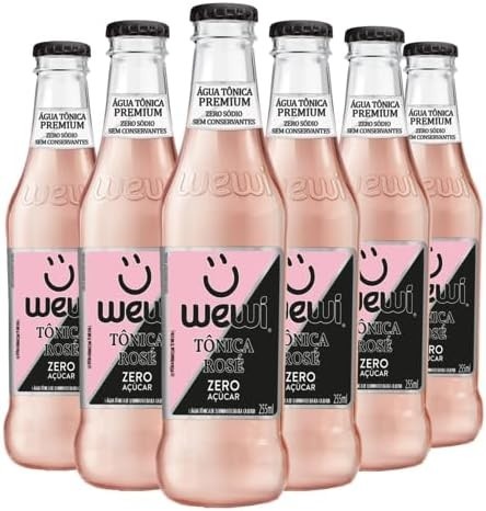 Água Tônica Rosé Zero Açucar 255ml pacote com 6 unidades