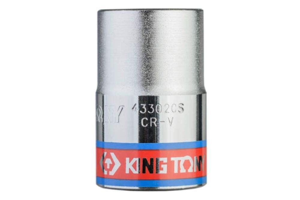 Soquete Estriado 5/8" x 1/2" King Tony - Aço Cromo-Vanádio e Tecnologia Fix-Drive