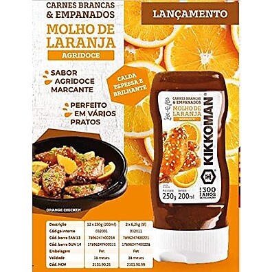 Molho Kikkoman Laranja: Toque Cítrico Delicioso 250g